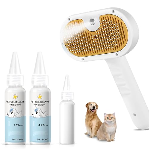 3-in-1 Pet Steam Grooming Brush