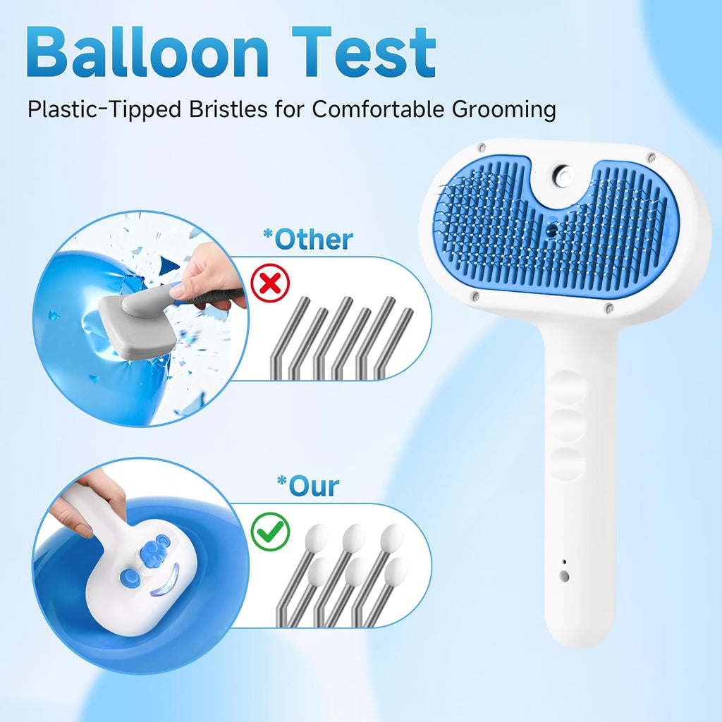 3-in-1 Pet Steam Grooming Brush