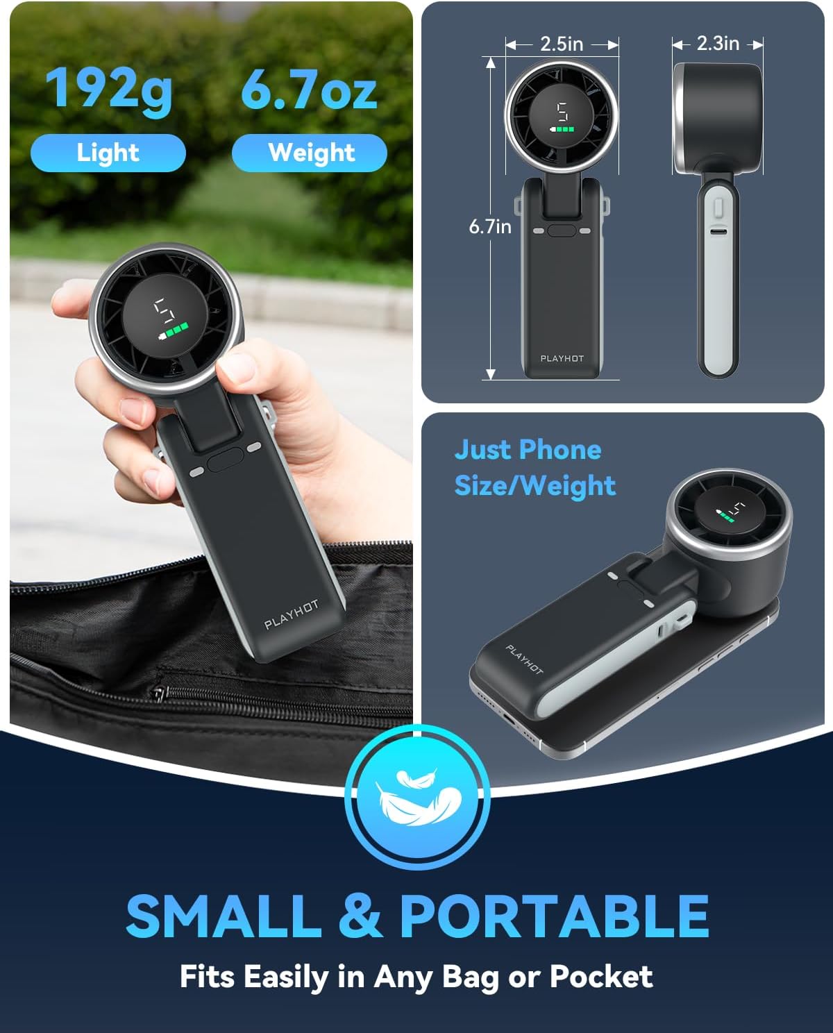 Portable Turbo Handheld Cooling Fan