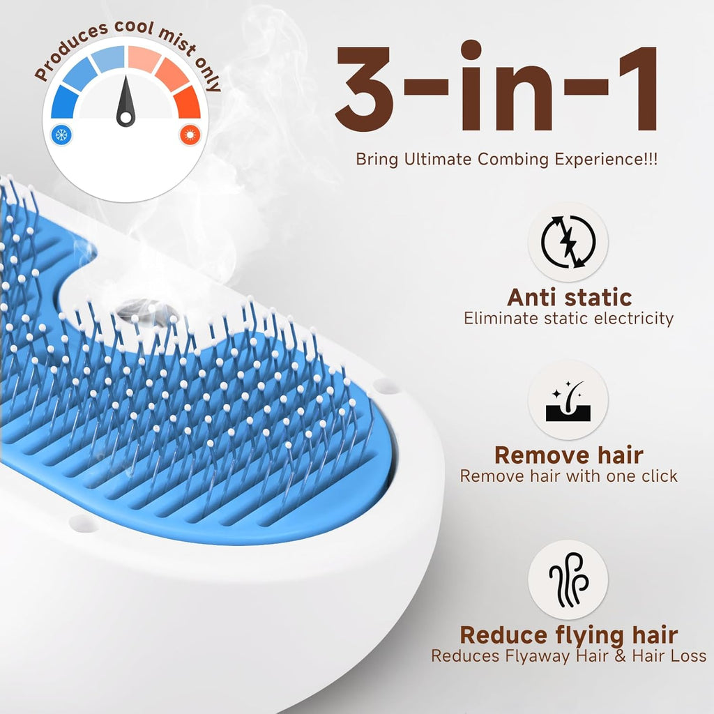 3-in-1 Pet Steam Grooming Brush